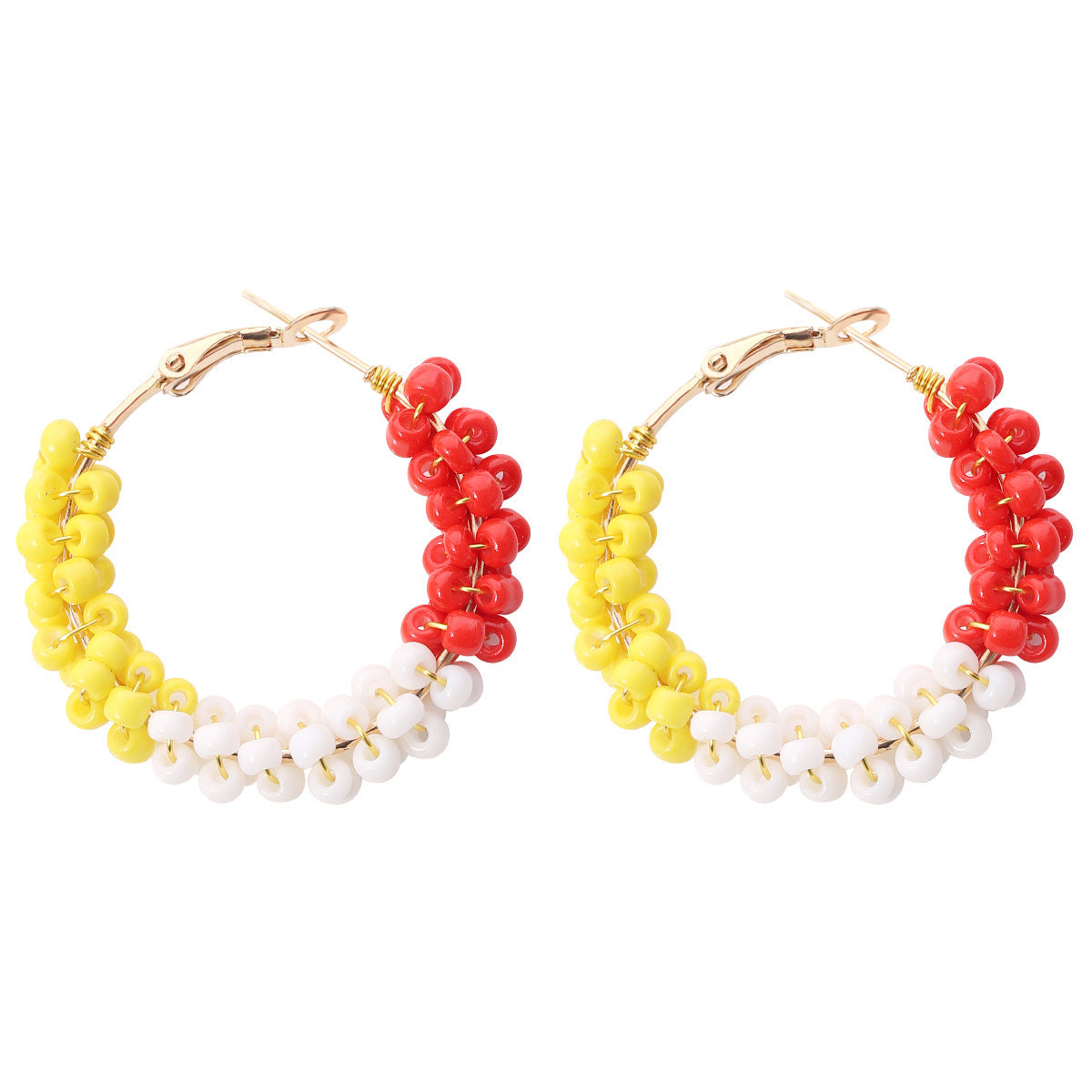 Wholesale Hand Made Rice Beads Plastic Earrings